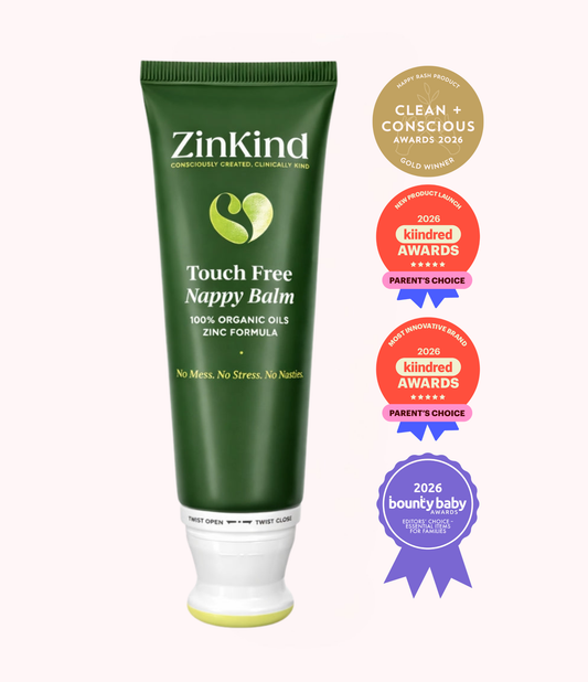 ZinKind Touch Free Organic Nappy Balm 80g | 100% Organic Oils in 25%Zinc