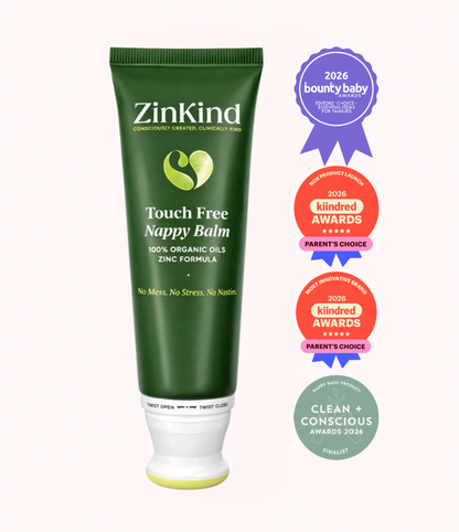 ZinKind Touch Free Organic Nappy Balm 80g | 100% Organic Oils in 25%Zinc