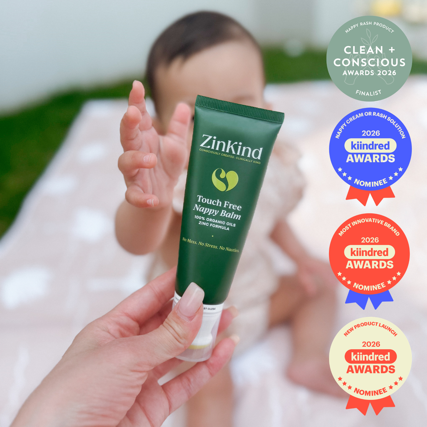 Limited Stock| Zinkind Touch Free Organic Nappy Balm | Home Away Best Seller Duo Kit