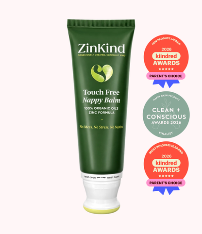 ZinKind Touch Free Organic Nappy Balm 80g | 100% Organic Oils in 25%Zinc