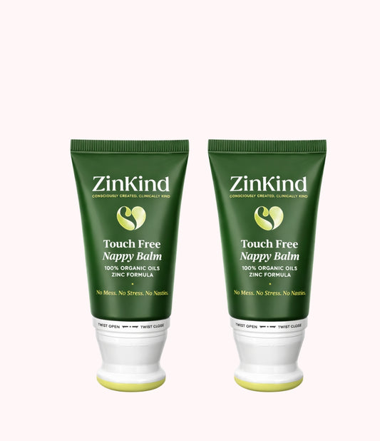 Zinkind Touch Free Organic Nappy Balm 40g Travel Size Twin Pack