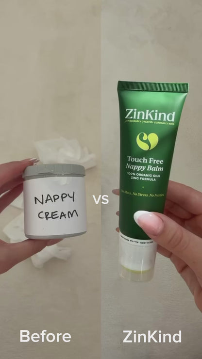 ZinKind Touch Free Organic Nappy Balm 80g | 100% Organic Oils in 25%Zinc
